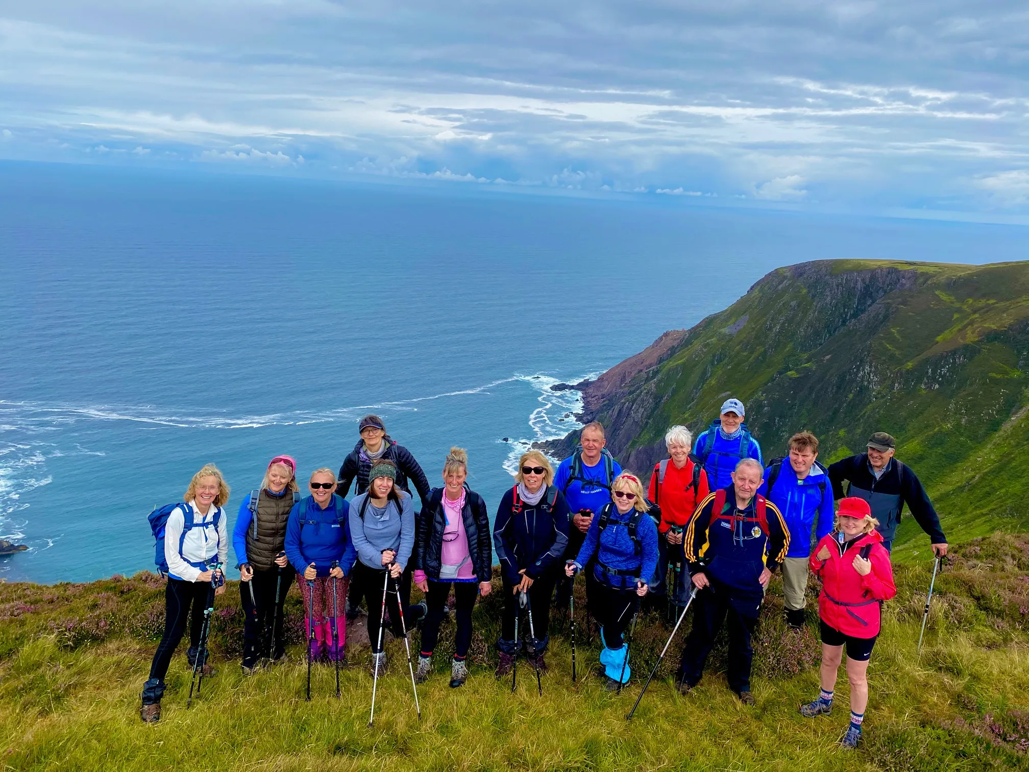 Club members on a hike